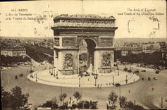 CPA Paris L'Arc de Triomphe