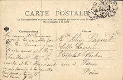 VINTAGE POSTCARD Paris Park of Montsouris the rustic bridge