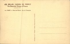VINTAGE POSTCARD Paris Places of I' Etoile Arc de Triomphe