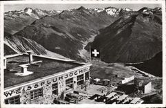 CPA Weissfluhjoch Gegen Fluela Weisshorn Schwarzhorn Dischmatal