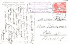 POSTAL Weissfluhjoch Gegen Fluela Weisshorn Schwarzhorn Dischmatal de la VENDIMIA