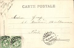 VINTAGE POSTCARD Geneva Jet Of Water Of 90 Bills of quantities And Mont Blanc