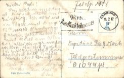 VINTAGE POSTCARD Hamburg Blick uber Ausenaister MIT Rathaus Und Nikolai Kirche