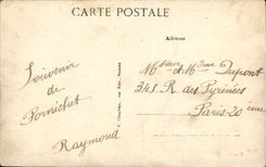 POSTAL Pornichet de la VENDIMIA la playa y el punto de los niños de Pornichet del viejo hombre