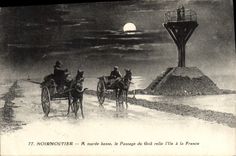 CPA Noirmoutier Maree Basse le Passage du Goa Relie l'Ile de France 