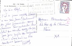 MODERN CARD Island of Noirmoutier the lesson of knitting Folklore