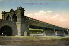 VINTAGE POSTCARD Ludwigshafen Rheinbrucke
