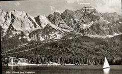 VINTAGE POSTCARD Eibsee geg Zugspitze