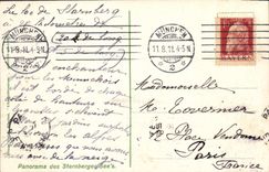 VINTAGE POSTCARD Panorama of Starnberger See