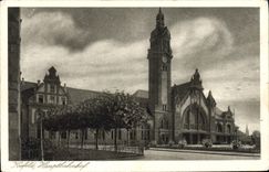 VINTAGE POSTCARD Krefeld Hauptbahnof