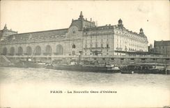 CPA Paris La Nouvelle Gare d'Orleans Bateau