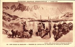 CPA Paris Exposition Coloniale Internationale 1931 camp d'hiver au Groenland Panorama de l'exposition Danemark Chiens 