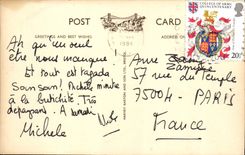 VINTAGE POSTCARD Salisbury Cathedral from to rivet