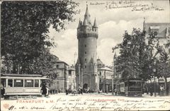 CPA Frankfurt M am Eschenheimer Turm Tramway