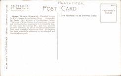 Hotel luxe del monumento y de Buckingham Londres de de la reina Victoria de la POSTAL de la VENDIMIA