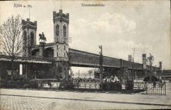 VINTAGE POSTCARD Koln Rh Eisenbahnbrucke