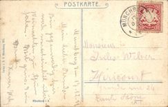 MIT Fichtelgebirge de Norden del panorama de Munchberg de la POSTAL de la VENDIMIA