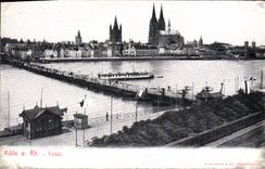VINTAGE POSTCARD Koln Total Rh