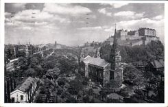 MODERN CARD Edinburgh Princes Street gardens and castle