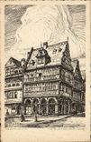 VINTAGE POSTCARD Frankfurt Haus zur Goldenen Weg