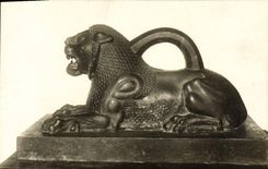 CPA Louvre Aniquites Asiatiques Lion de Bronze