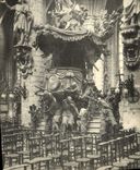 De la VENDIMIA de la POSTAL de Bruselas de la iglesia púlpito de Gudulia Sainte de la verdad