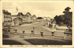 VINTAGE POSTCARD Brussels Palate of the King and Park