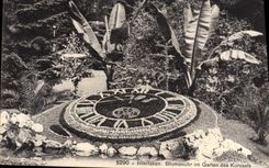 CPA Interlaken Blumenuhr im Garten des Kursaals