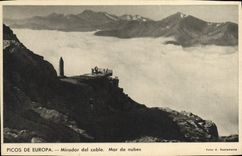 CPA Picos De Europa Mirador Del Cable Mar De Nubes