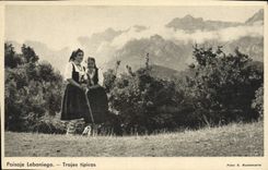 CPA Paisaje Lebaniego Trajes Tipicos Folklore