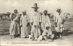 VINTAGE POSTCARD Merada Camp Of Goumiers Morrocans