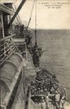 VINTAGE POSTCARD Morocco Typical Unloading Of the Passengers By Sea Agitee Boat