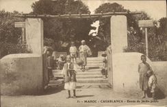 CPA Maroc Casablanca Entree Du Jardin Enfants