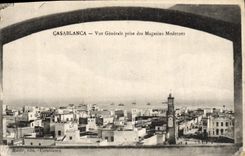 VINTAGE POSTCARD Casablanca View Taken Of the Modern Stores