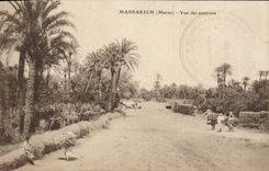 VINTAGE POSTCARD Marrakech Seen Of the Surroundings