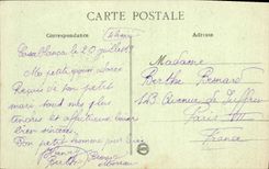 VINTAGE POSTCARD Morocco Casablanca seen Of the Palm tree On the Road of Aviation