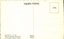 MODERN CARD Madrid Plaza De Espana Monumento has Cervantes Y Edificio Espana