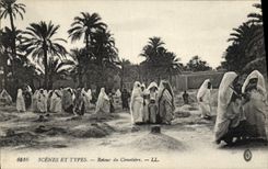 VINTAGE POSTCARD Scenes And Standard Return Of the Cemetery