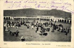 VINTAGE POSTCARD Foum Tatahouine Market
