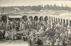 CPA Gabes Le Marche A Djara Chameaux