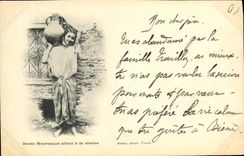 VINTAGE POSTCARD Young Moorish Going To the Cistern