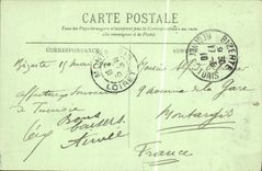 La POSTAL Bizerte de la VENDIMIA coloca Francia