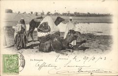 VINTAGE POSTCARD a Reef tackle Camel Women