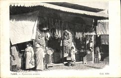 Especieros del árabe de Túnez de la POSTAL de la VENDIMIA