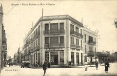 CPA Sousse Place Pichon Et Rue Villedon