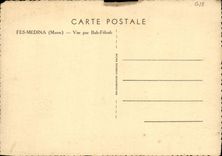 VINTAGE POSTCARD Fes Medina Seen by Bab Felouh