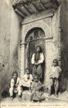 CPA Scenes Et Types Enfants Arabes a la Porte de la Maison