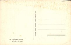 Escenas y tipos de la POSTAL de la VENDIMIA el rezo con el camello del desierto