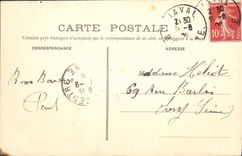 Calle de Laval de la POSTAL de la VENDIMIA de la paz del cantante