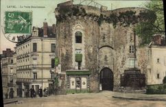 POSTAL Laval de la VENDIMIA la panadería de Beucheresse de la puerta